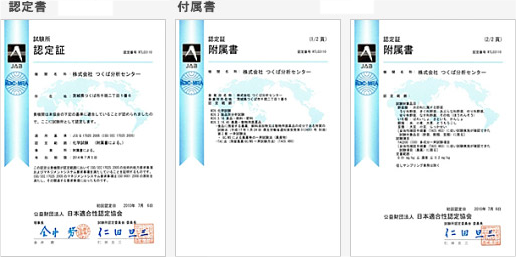 認定書・付属書